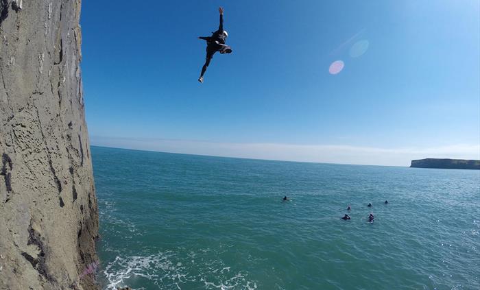 Coasteering at Stack pole Quay